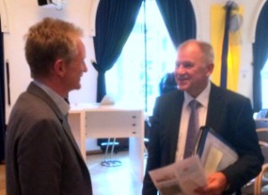 Dr Nikolaus Melcop, Vicepresident BPtK and Vytenis Andriukaitis, EU Commissioner for Health and Food Safety Dr Nikolaus Melcop, Vicepresident BPtK and Vytenis Andriukaitis, EU Commissioner for Health and Food Safety